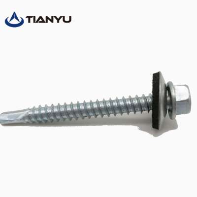 Roofing metal screw M3.5 hex EPDM washer head drill point self drilling screws